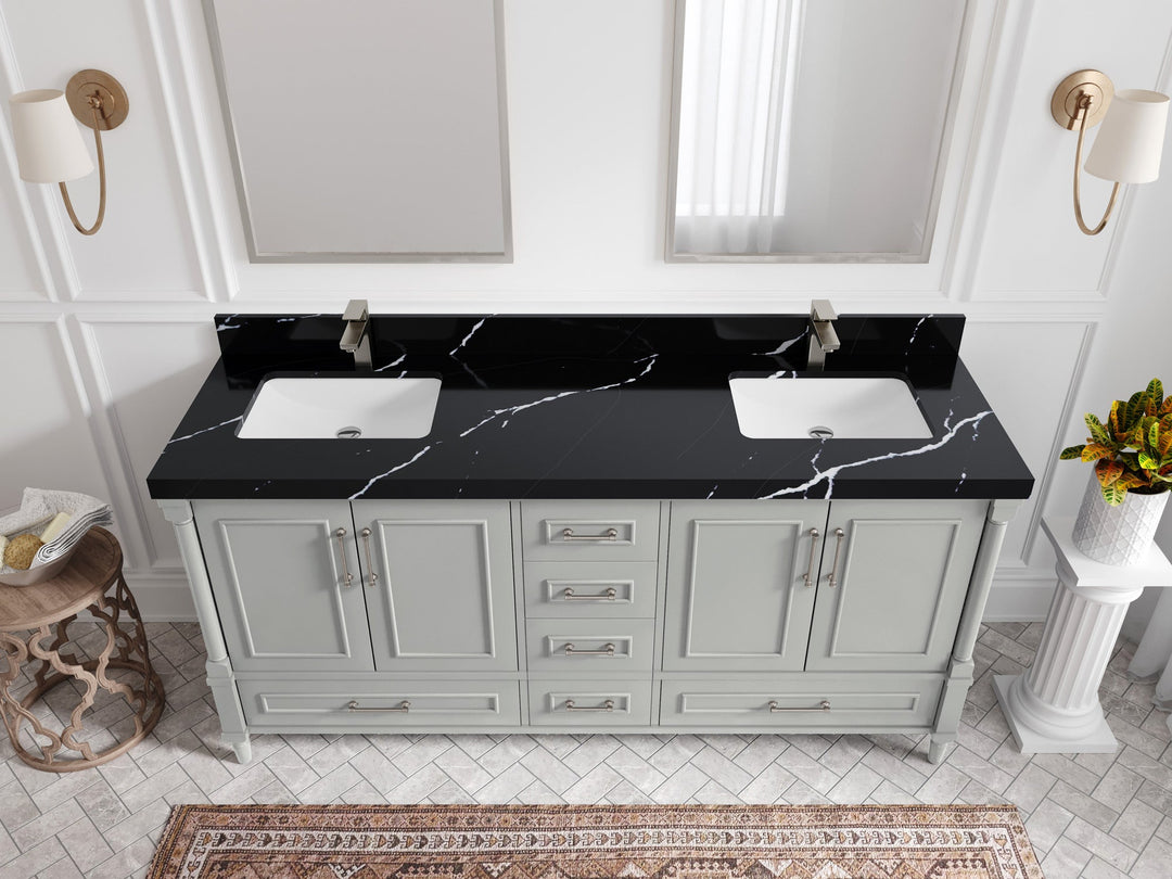 Aberdeen 72 in. W x 22 in. D Double Sink Bathroom Vanity - Willow Bath and Vanity