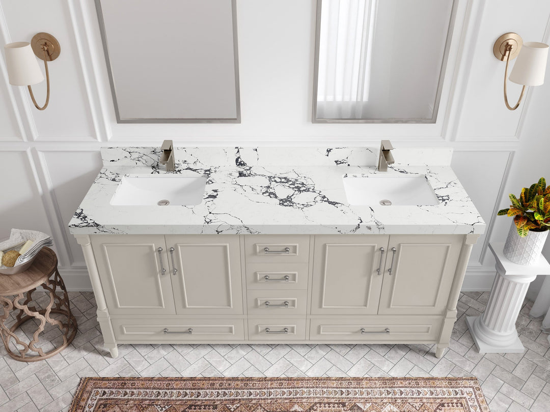 Aberdeen 72 in. W x 22 in. D Double Sink Bathroom Vanity - Willow Bath and Vanity