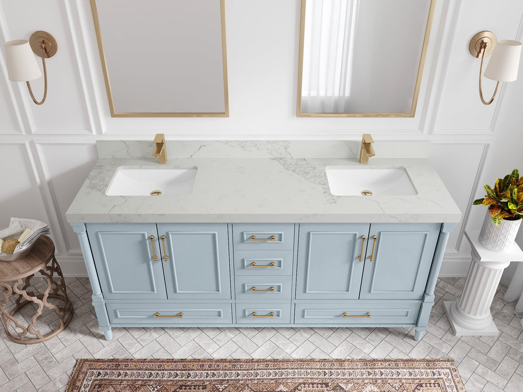 Aberdeen 72 in. W x 22 in. D Double Sink Bathroom Vanity - Willow Bath and Vanity