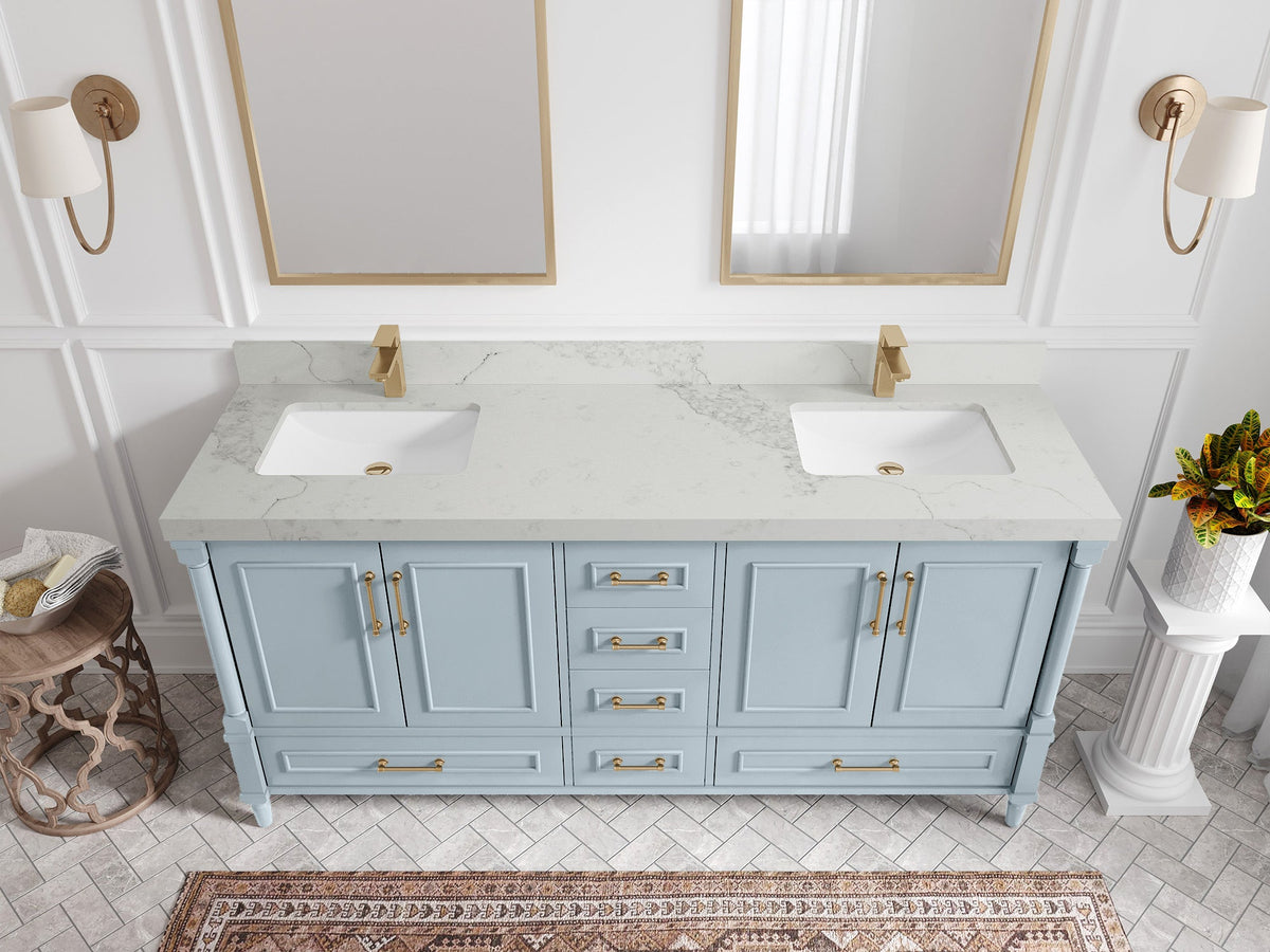 Aberdeen 72 in. W x 22 in. D Double Sink Bathroom Vanity - Willow Bath and Vanity