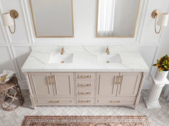 Aberdeen 72 in. W x 22 in. D Double Sink Bathroom Vanity - photo 2