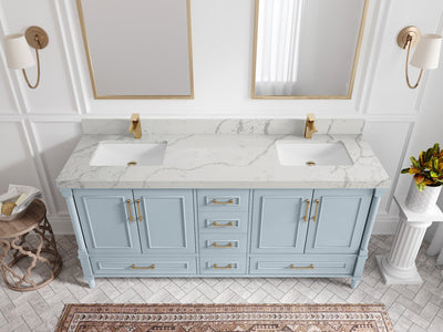 Aberdeen 72 in. W x 22 in. D Double Sink Bathroom Vanity - Willow Bath and Vanity