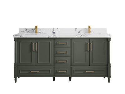 Aberdeen 72 in. W x 22 in. D Double Sink Bathroom Vanity - Willow Bath and Vanity