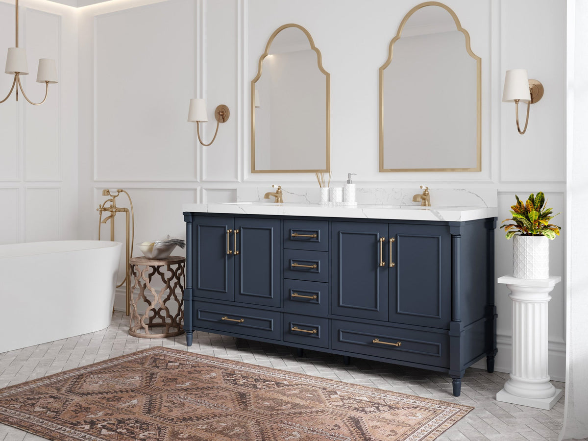 Aberdeen 72 in. W x 22 in. D Double Sink Bathroom Vanity - Willow Bath and Vanity