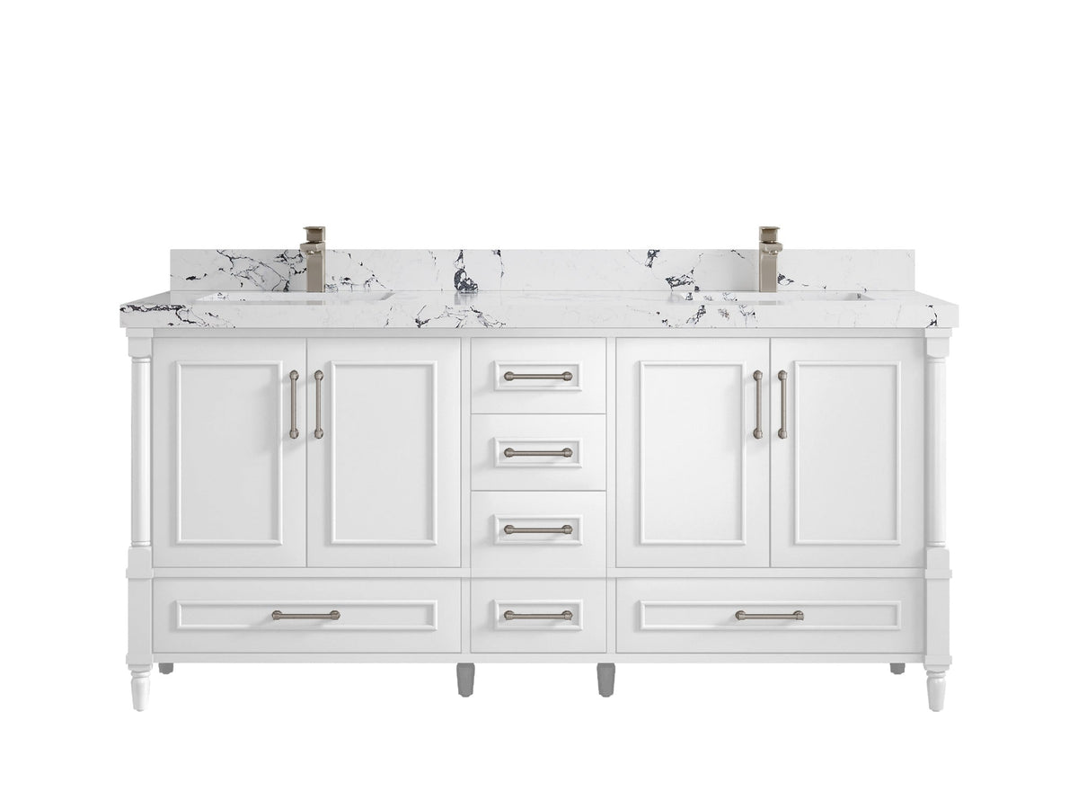 Aberdeen 72 in. W x 22 in. D Double Sink Bathroom Vanity - Willow Bath and Vanity