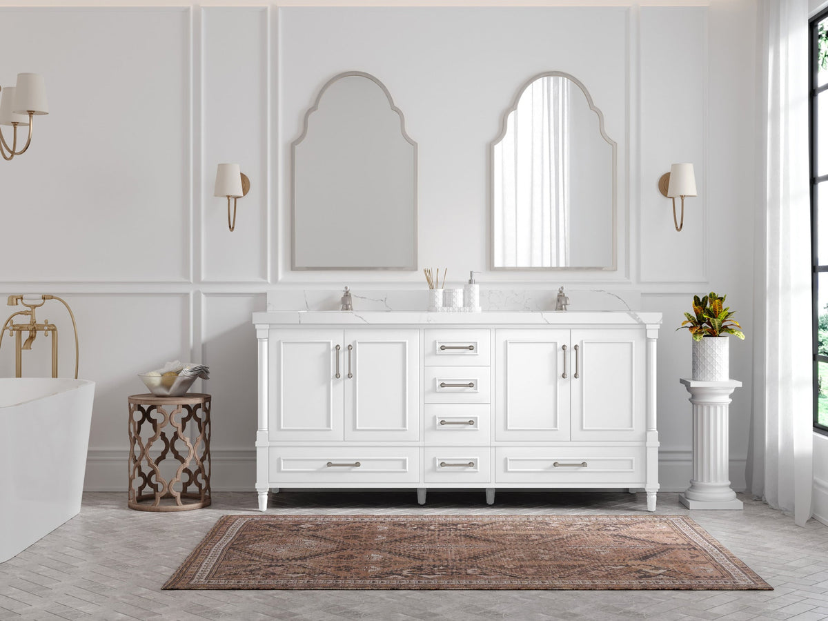 Aberdeen 72 in. W x 22 in. D Double Sink Bathroom Vanity - Willow Bath and Vanity