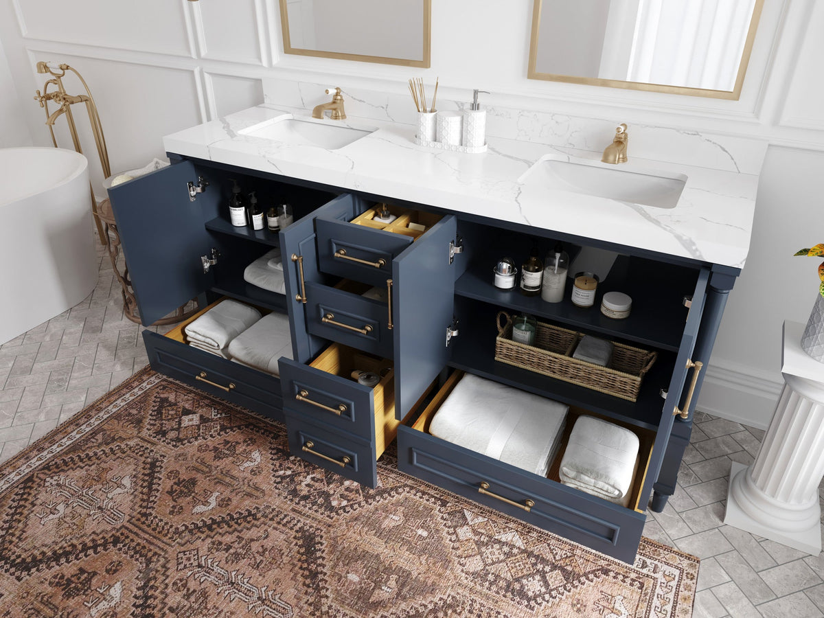 Aberdeen 72 in. W x 22 in. D Double Sink Bathroom Vanity - Willow Bath and Vanity