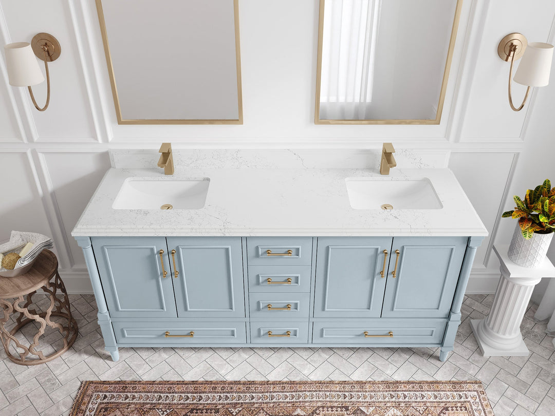 Aberdeen 72 in. W x 22 in. D Double Sink Bathroom Vanity - Willow Bath and Vanity