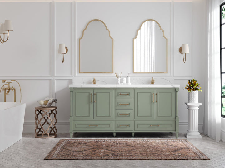 Aberdeen 72 in. W x 22 in. D Double Sink Bathroom Vanity - photo 2