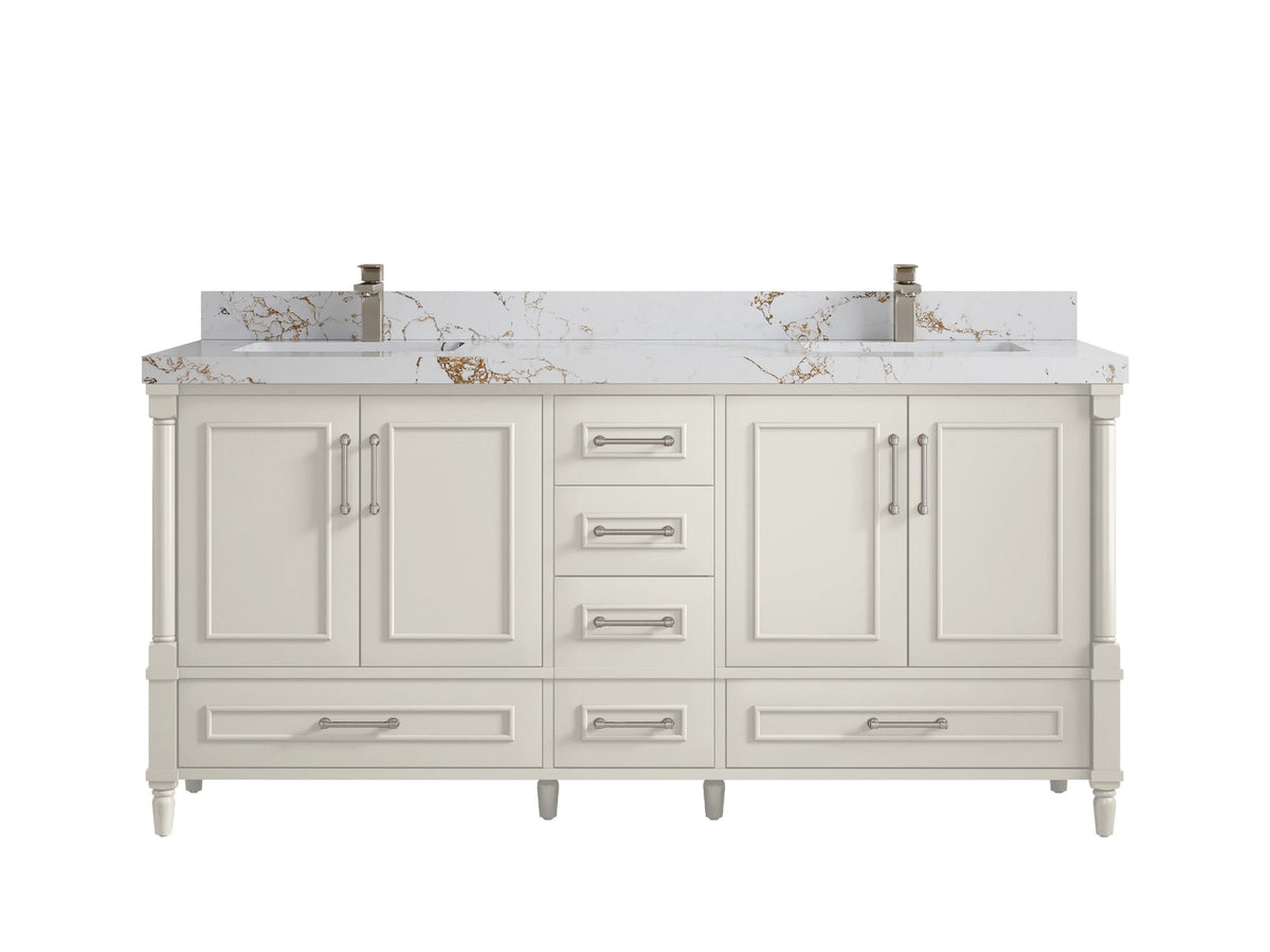 Aberdeen 72 in. W x 22 in. D Double Sink Bathroom Vanity - Willow Bath and Vanity