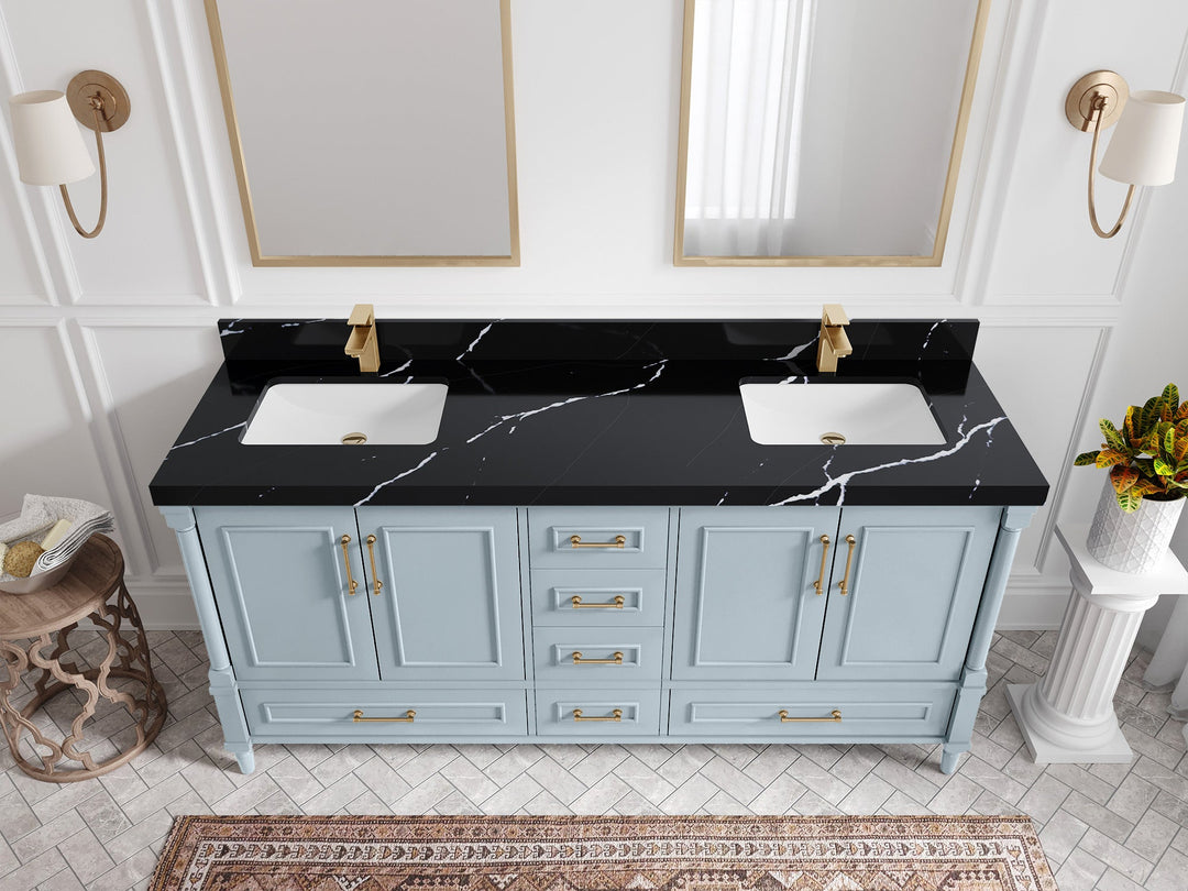 Aberdeen 72 in. W x 22 in. D Double Sink Bathroom Vanity - Willow Bath and Vanity
