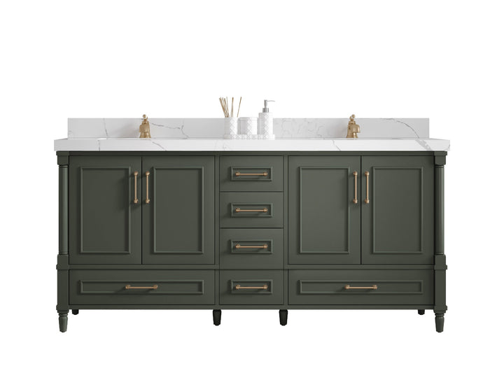 Aberdeen 72 in. W x 22 in. D Double Sink Bathroom Vanity - photo 1
