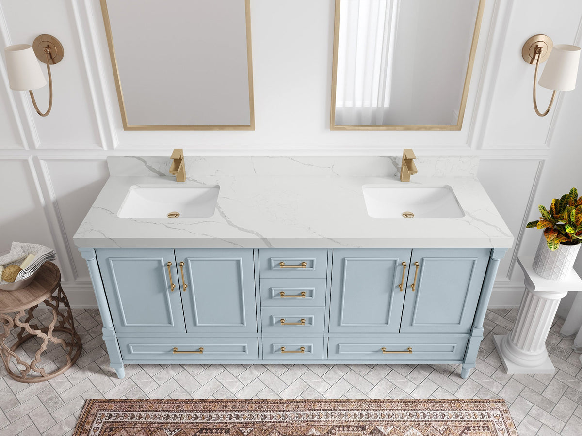 Aberdeen 72 in. W x 22 in. D Double Sink Bathroom Vanity - Willow Bath and Vanity