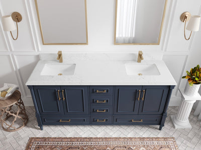 Aberdeen 72 in. W x 22 in. D Double Sink Bathroom Vanity - Willow Bath and Vanity