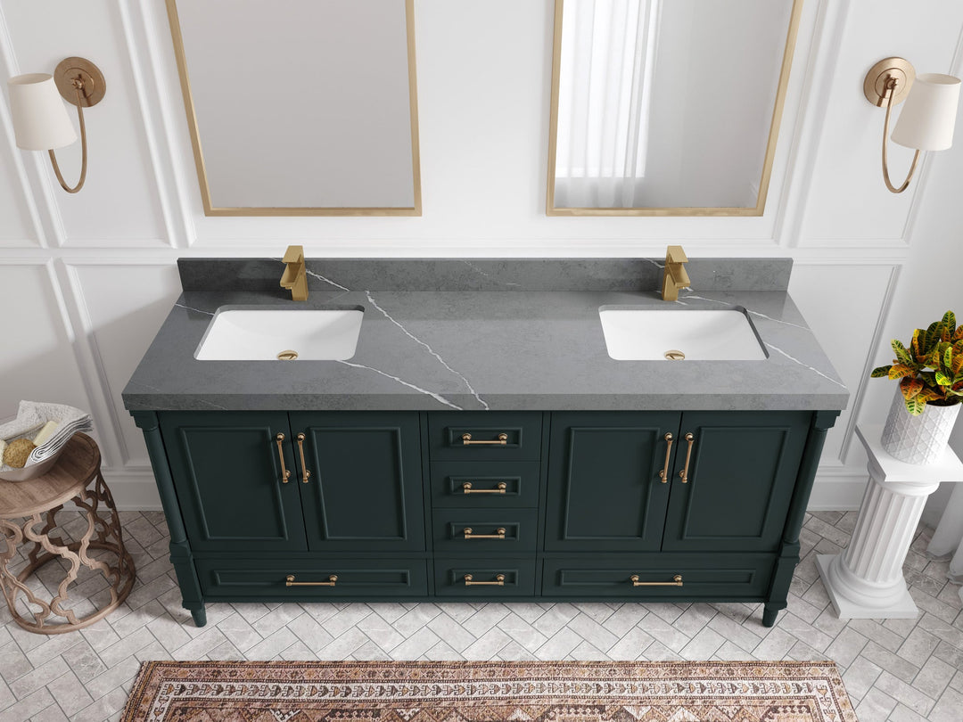 Aberdeen 72 in. W x 22 in. D Double Sink Bathroom Vanity - Willow Bath and Vanity