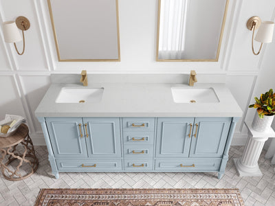 Aberdeen 72 in. W x 22 in. D Double Sink Bathroom Vanity - Willow Bath and Vanity