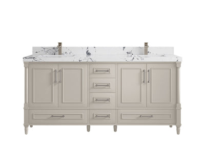 Aberdeen 72 in. W x 22 in. D Double Sink Bathroom Vanity - Willow Bath and Vanity