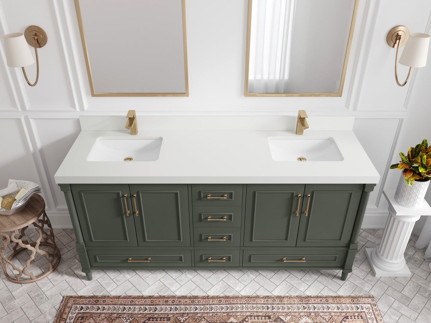 Aberdeen 72 in. W x 22 in. D Double Sink Bathroom Vanity