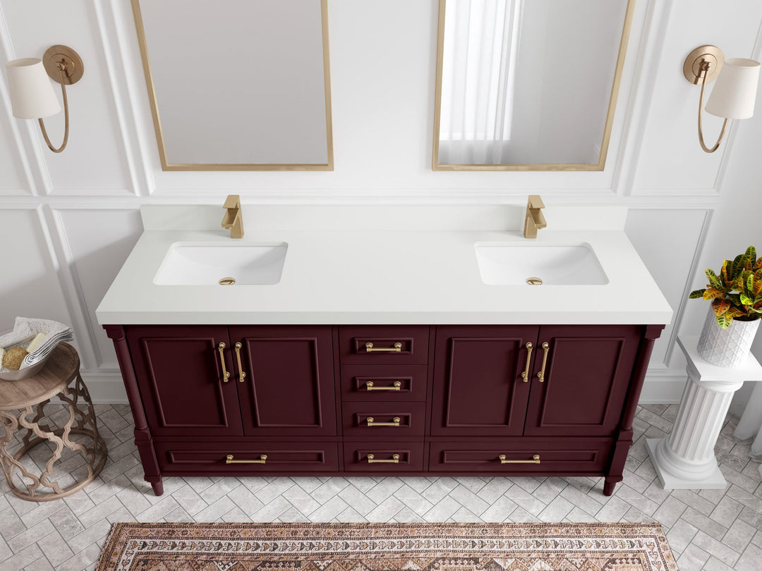 Aberdeen 72 in. W x 22 in. D Double Sink Bathroom Vanity - Willow Bath and Vanity