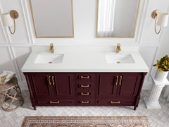 Aberdeen 72 in. W x 22 in. D Double Sink Bathroom Vanity - photo 43