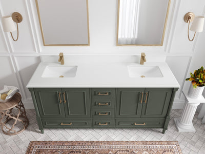 Aberdeen 72 in. W x 22 in. D Double Sink Bathroom Vanity - Willow Bath and Vanity