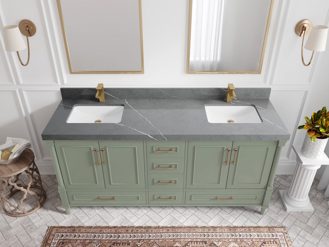 Aberdeen 72 in. W x 22 in. D Double Sink Bathroom Vanity - Willow Bath and Vanity