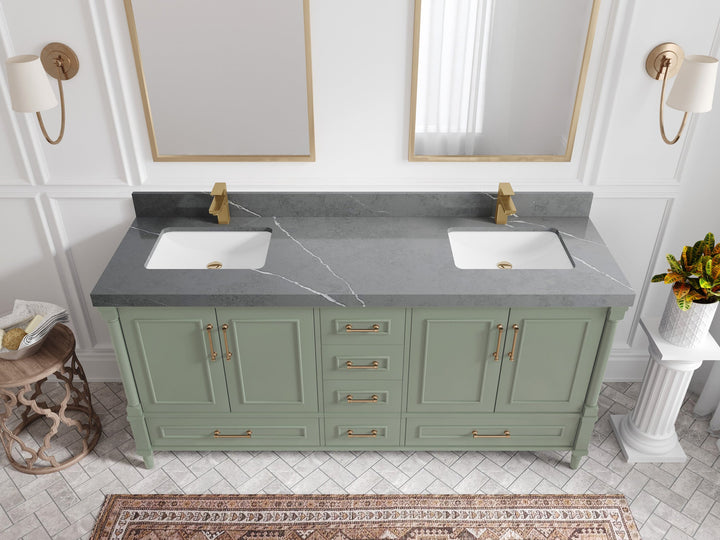Aberdeen 72 in. W x 22 in. D Double Sink Bathroom Vanity - photo 32