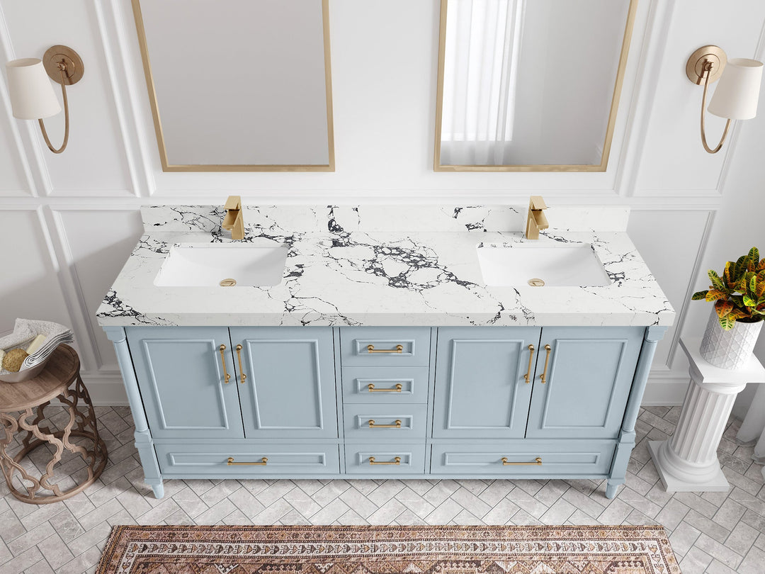 Aberdeen 72 in. W x 22 in. D Double Sink Bathroom Vanity - Willow Bath and Vanity