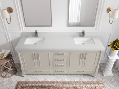Aberdeen 72 in. W x 22 in. D Double Sink Bathroom Vanity - Willow Bath and Vanity