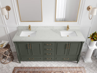 Aberdeen 72 in. W x 22 in. D Double Sink Bathroom Vanity - Willow Bath and Vanity