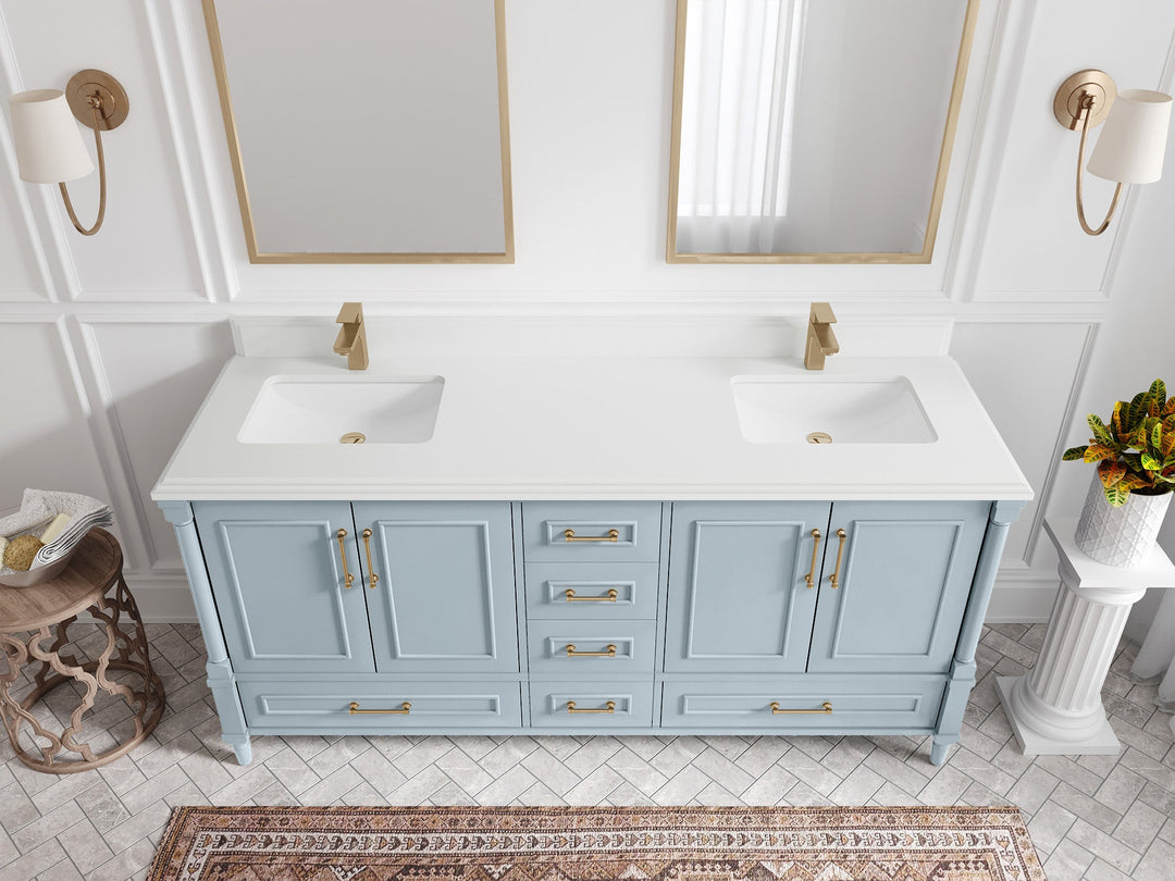 Aberdeen 72 in. W x 22 in. D Double Sink Bathroom Vanity - Willow Bath and Vanity