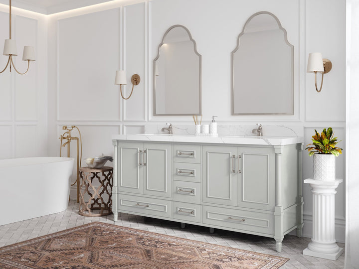 Aberdeen 72 in. W x 22 in. D Double Sink Bathroom Vanity - photo 2