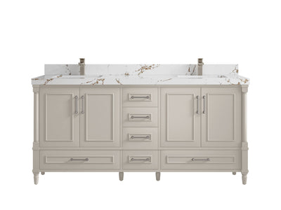 Aberdeen 72 in. W x 22 in. D Double Sink Bathroom Vanity - Willow Bath and Vanity