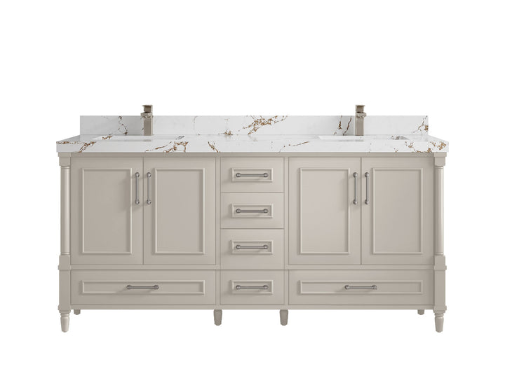 Aberdeen 72 in. W x 22 in. D Double Sink Bathroom Vanity - photo 34