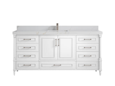 Aberdeen 72 in. W x 22 in. D Single Sink Bathroom Vanity - Willow Bath and Vanity
