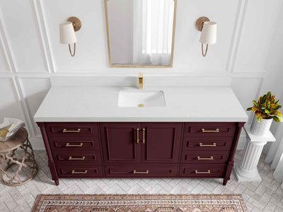 Aberdeen 72 in. W x 22 in. D Single Sink Bathroom Vanity - Willow Bath and Vanity