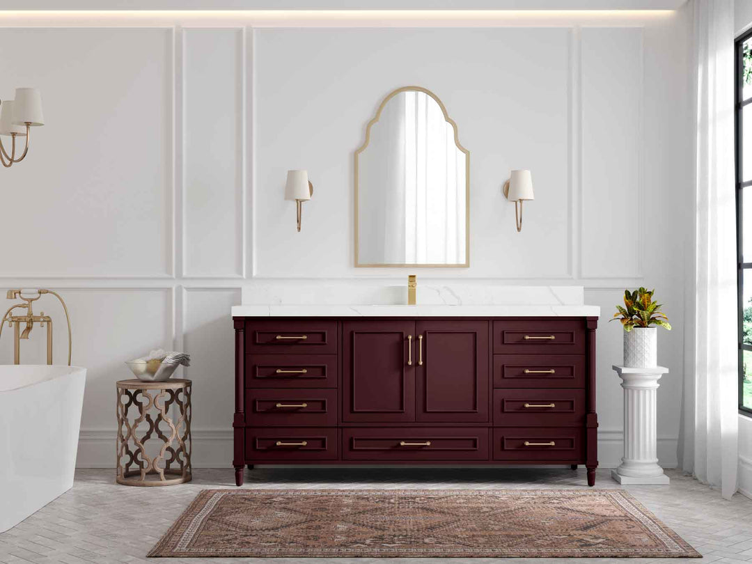 Aberdeen 72 in. W x 22 in. D Single Sink Bathroom Vanity - Willow Bath and Vanity