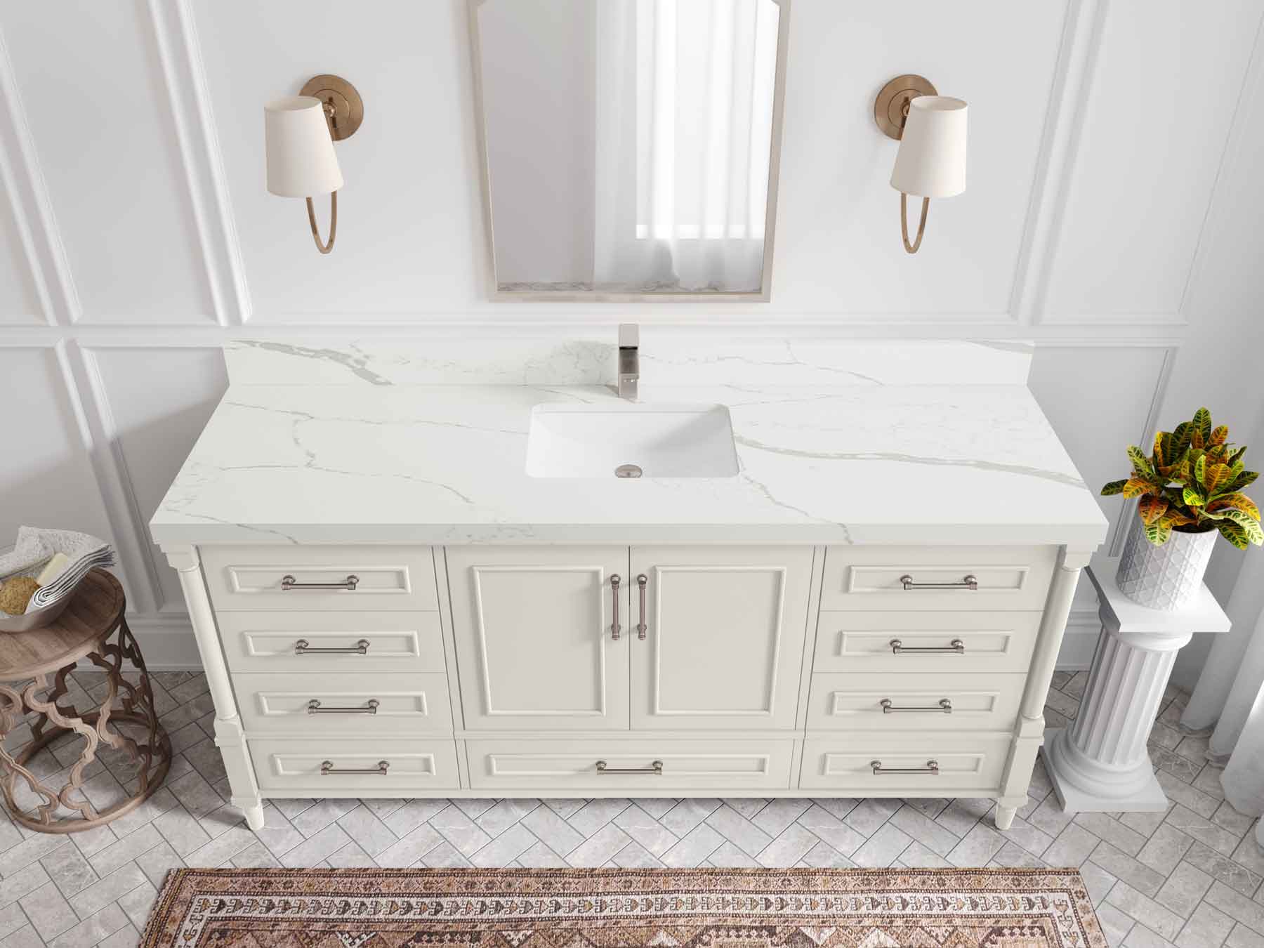 Aberdeen 72 in. W x 22 in. D Single Sink Bathroom Vanity - Willow Bath and Vanity