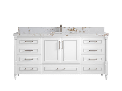 Aberdeen 72 in. W x 22 in. D Single Sink Bathroom Vanity - Willow Bath and Vanity