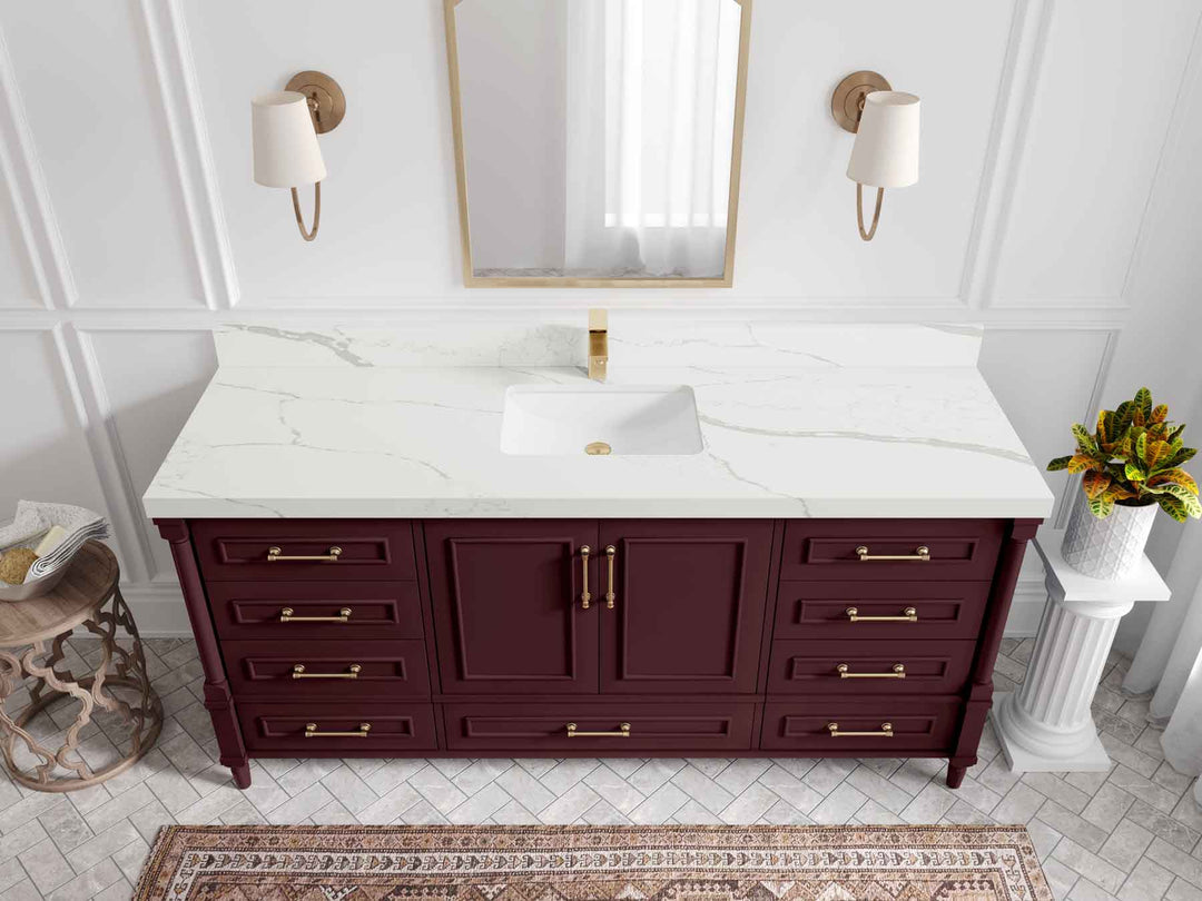 Aberdeen 72 in. W x 22 in. D Single Sink Bathroom Vanity - Willow Bath and Vanity