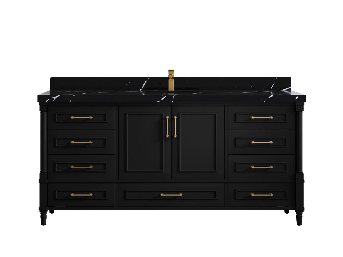 Aberdeen 72 in. W x 22 in. D Single Sink Bathroom Vanity - Willow Bath and Vanity