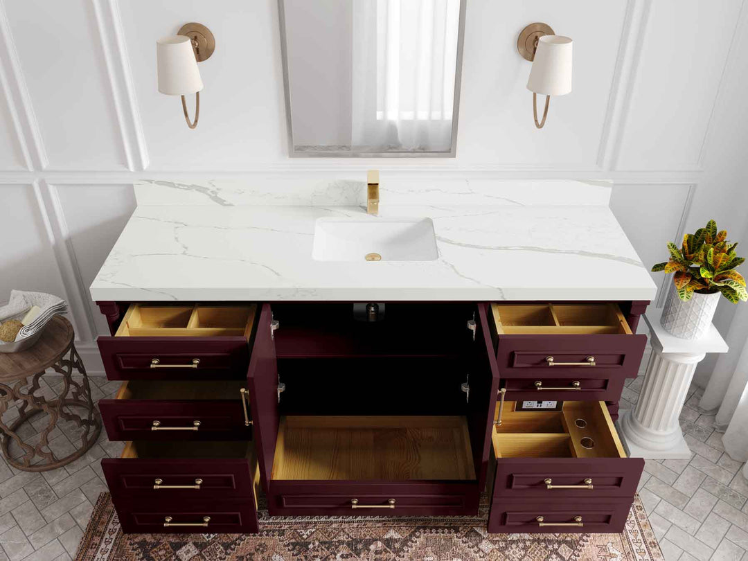 Aberdeen 72 in. W x 22 in. D Single Sink Bathroom Vanity - Willow Bath and Vanity
