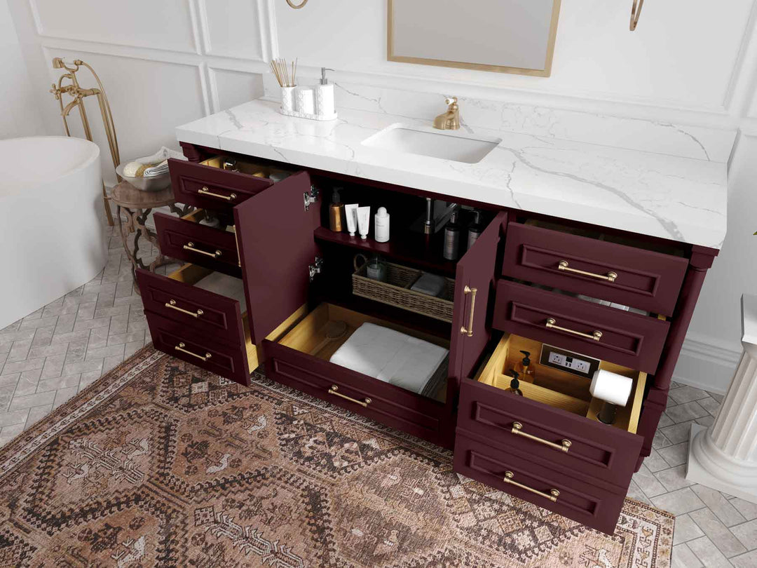 Aberdeen 72 in. W x 22 in. D Single Sink Bathroom Vanity - Willow Bath and Vanity