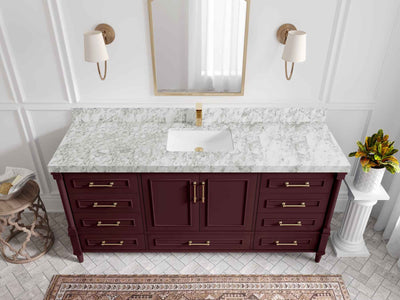 Aberdeen 72 in. W x 22 in. D Single Sink Bathroom Vanity - Willow Bath and Vanity