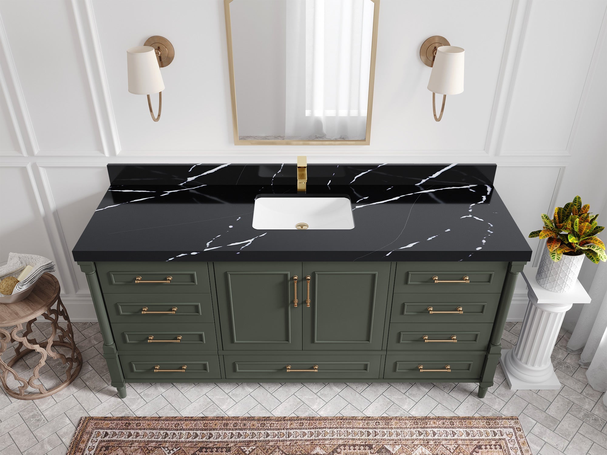 Aberdeen 72 in. W x 22 in. D Single Sink Bathroom Vanity - Willow Bath and Vanity