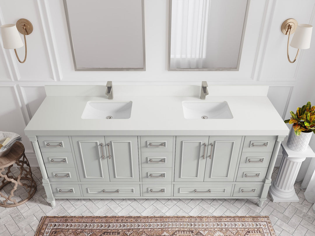 Aberdeen 80 in. W x 22 in. D Double Sink Bathroom Vanity - Willow Bath and Vanity