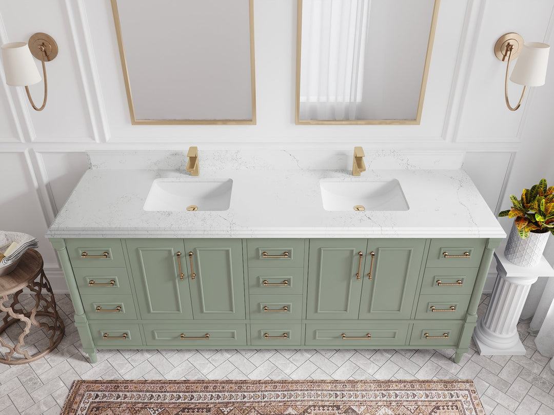 Aberdeen 80 in. W x 22 in. D Double Sink Bathroom Vanity - Willow Bath and Vanity
