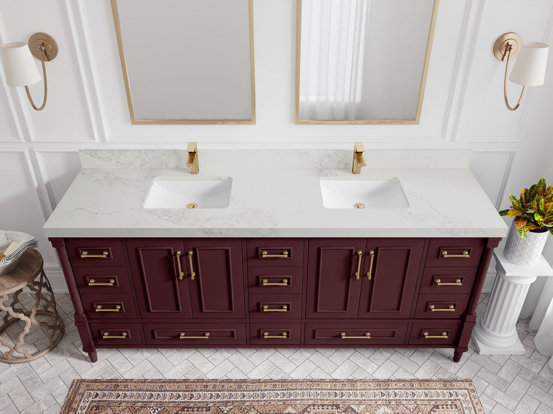 Aberdeen 80 in. W x 22 in. D Double Sink Bathroom Vanity - Willow Bath and Vanity