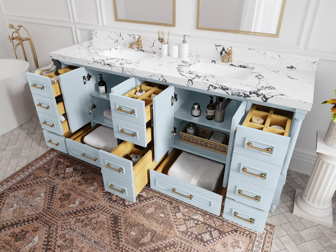 Aberdeen 80 in. W x 22 in. D Double Sink Bathroom Vanity - Willow Bath and Vanity