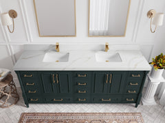 Aberdeen 80 in. W x 22 in. D Double Sink Bathroom Vanity - photo 16